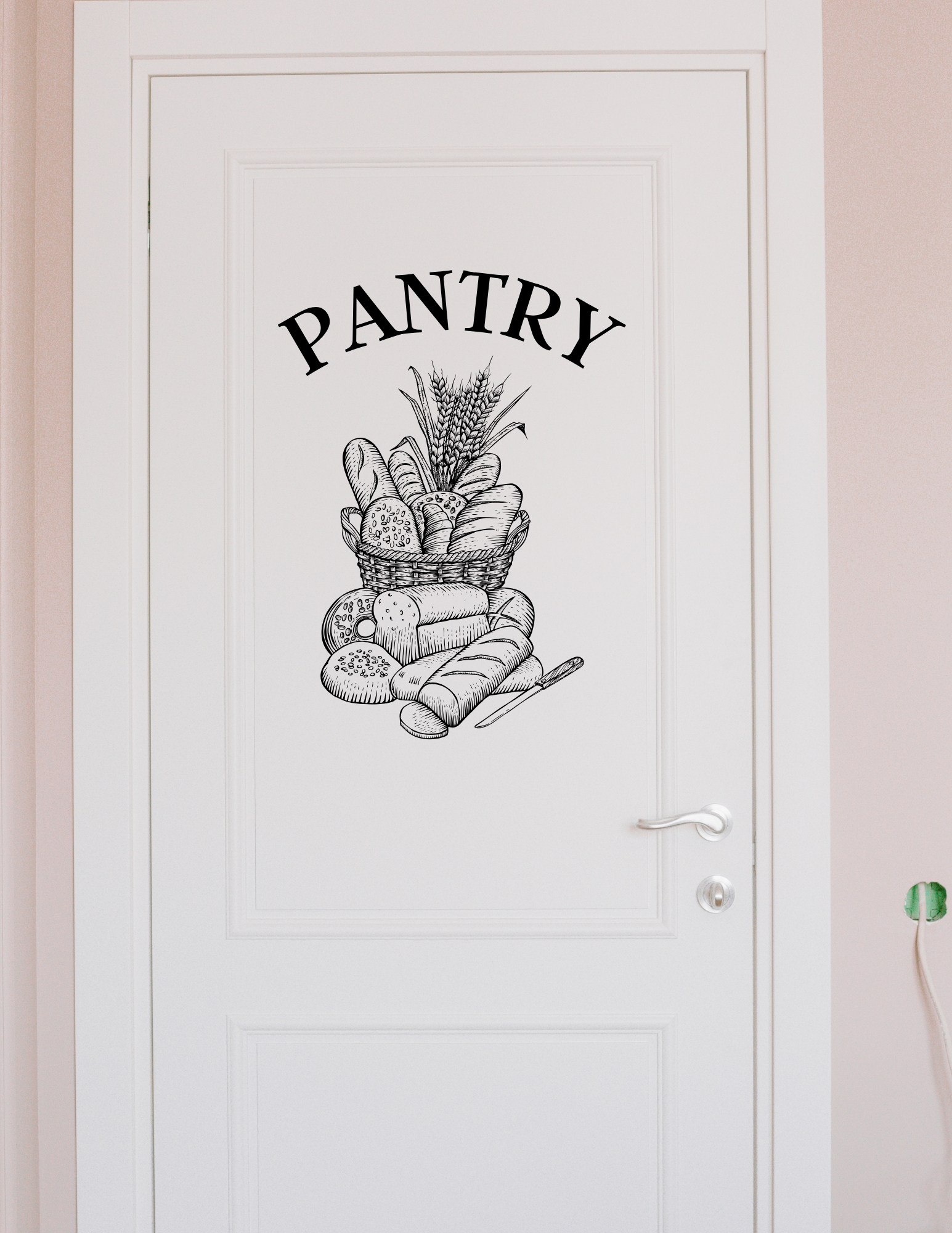 Vintage Pantry Basket Design SVG PNY-09 | Rustic Kitchen Door File 3 Rustic Farm Pantry Engraving Design 004