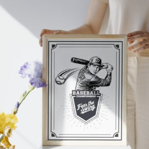 Vintage Dodgers Baseball Wall Art – #17 | Sports Decor