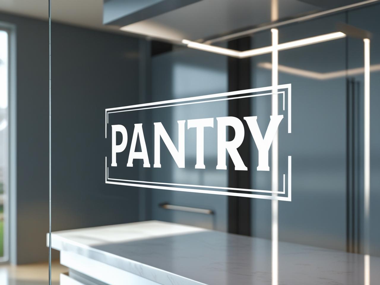 Perfectly applied vinyl decal on smooth glass surface with no bubbles