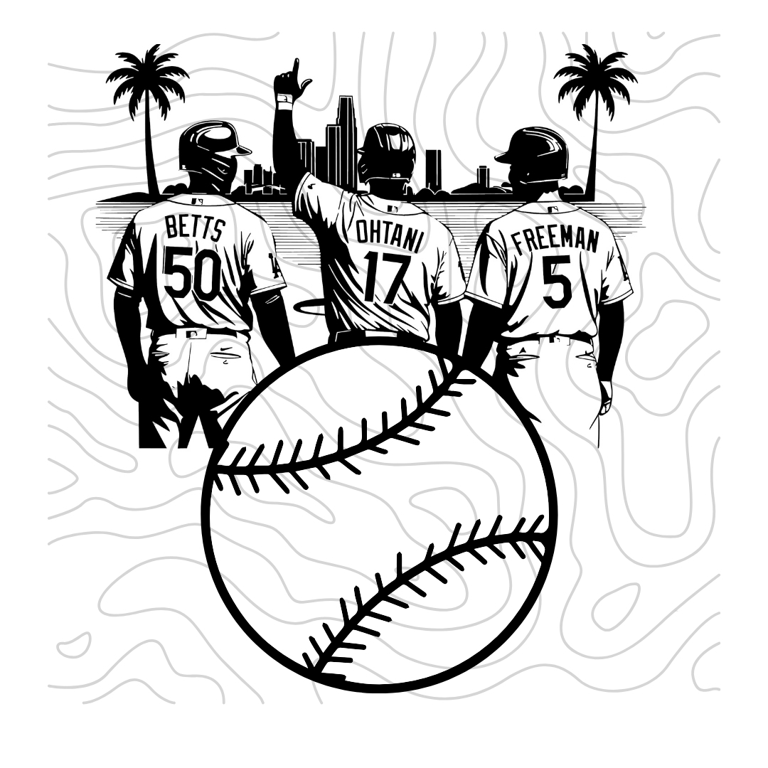 Dodgers SVG Bundle – 4 Designs 7 Los Angeles Dodgers players Ohtani Betts Freeman vector art SVG for Cricut