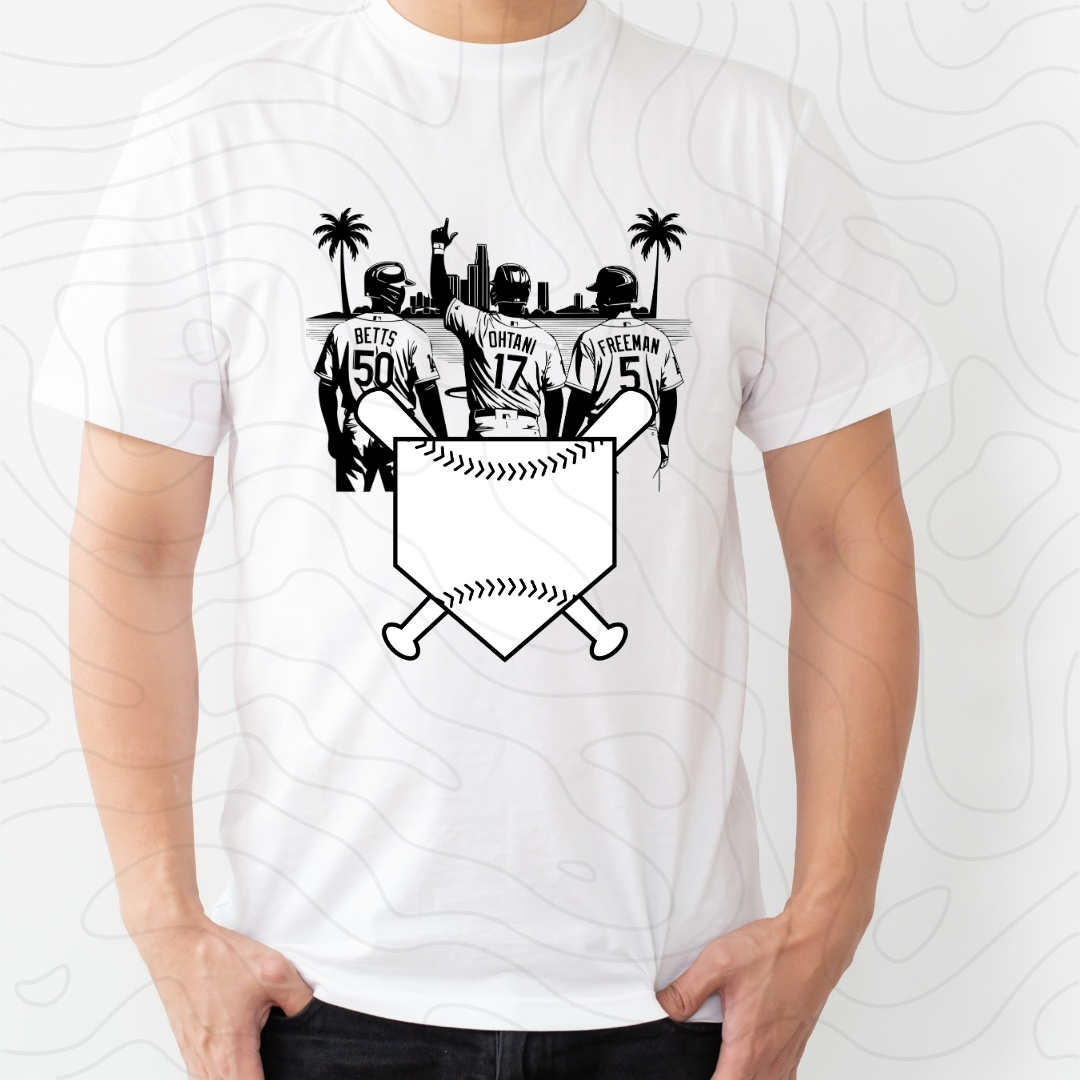 Dodgers SVG Bundle – 4 Designs 3 Black and white Dodgers baseball players illustration high quality vector