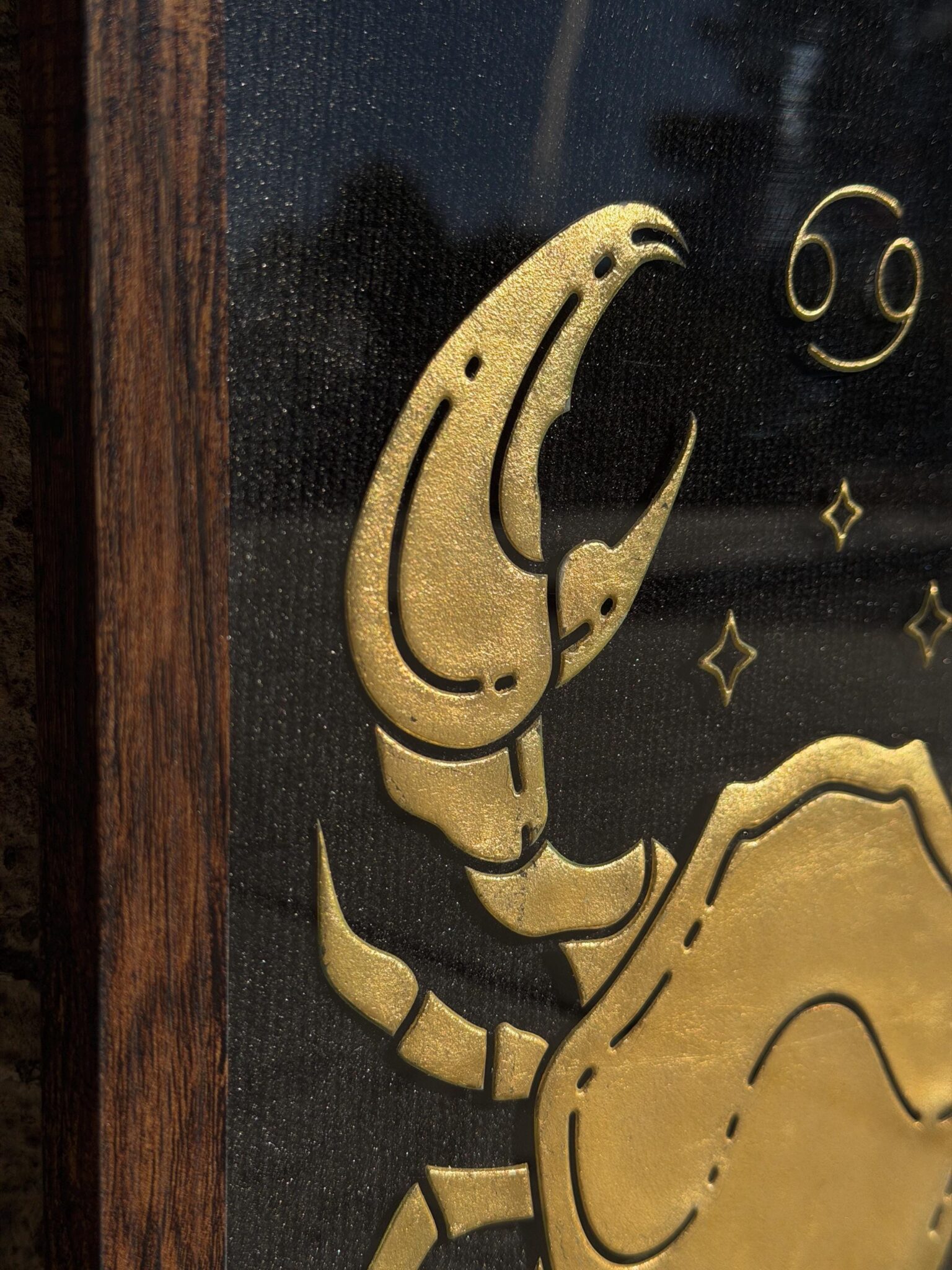Cancer Crab Gold Leaf Art 3 Cancer Crab Gold Leaf Art