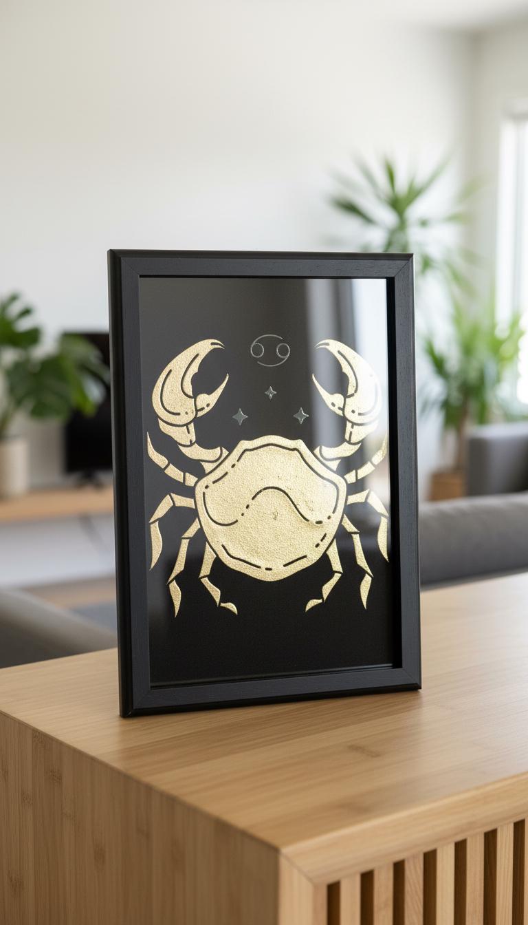 Cancer Crab Gold Leaf Art 6 Cancer Crab Gold Leaf Art