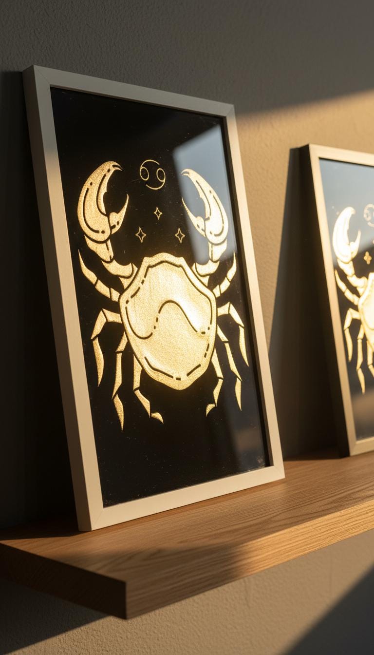Cancer Crab Gold Leaf Art 5 Cancer Crab Gold Leaf Art