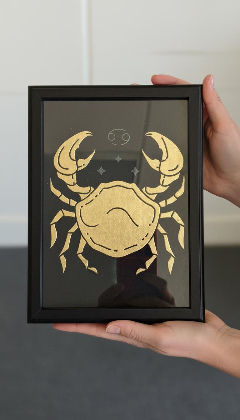 Cancer Crab Gold Leaf Art 2 Cancer Crab Gold Leaf Art