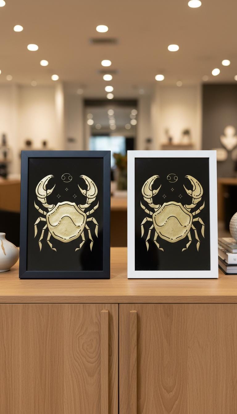 Cancer Crab Gold Leaf Art 7 Cancer Crab Gold Leaf Art
