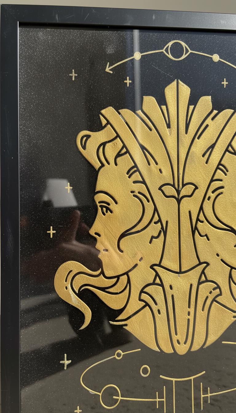 Gemini Zodiac Wall Art 8 Gemini Zodiac Wall Art – Luxury Gold Leaf Glass | Ultimate Glass Etching