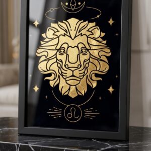 Leo zodiac wall art