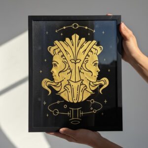 Gemini zodiac wall art